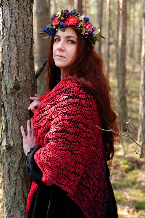 Chusta na szydełko Krajka autorstwa Forest of Needles